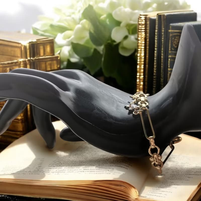 星屑のジルコニアブレスレット　18kgp本金メッキ