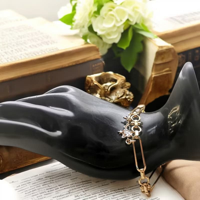 星屑のジルコニアブレスレット　18kgp本金メッキ