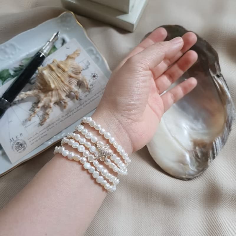 Real Freshwater Pearl Multi-Purpose Necklace ,Bracelet , Mask Necklace