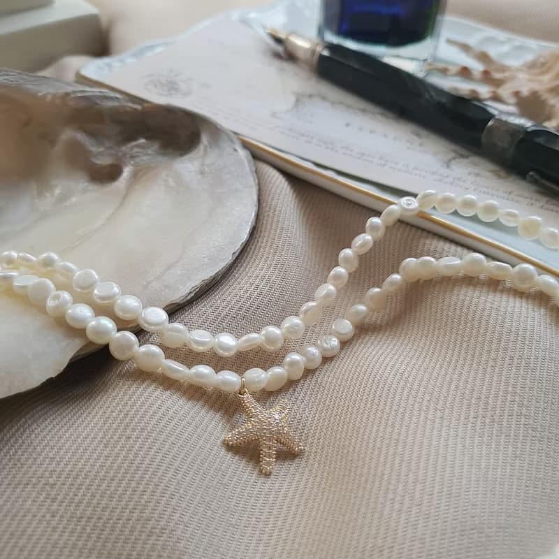 Real Freshwater Pearl Multi-Purpose Necklace ,Bracelet , Mask Necklace