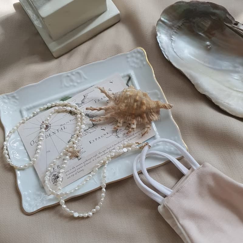 Real Freshwater Pearl Multi-Purpose Necklace ,Bracelet , Mask Necklace