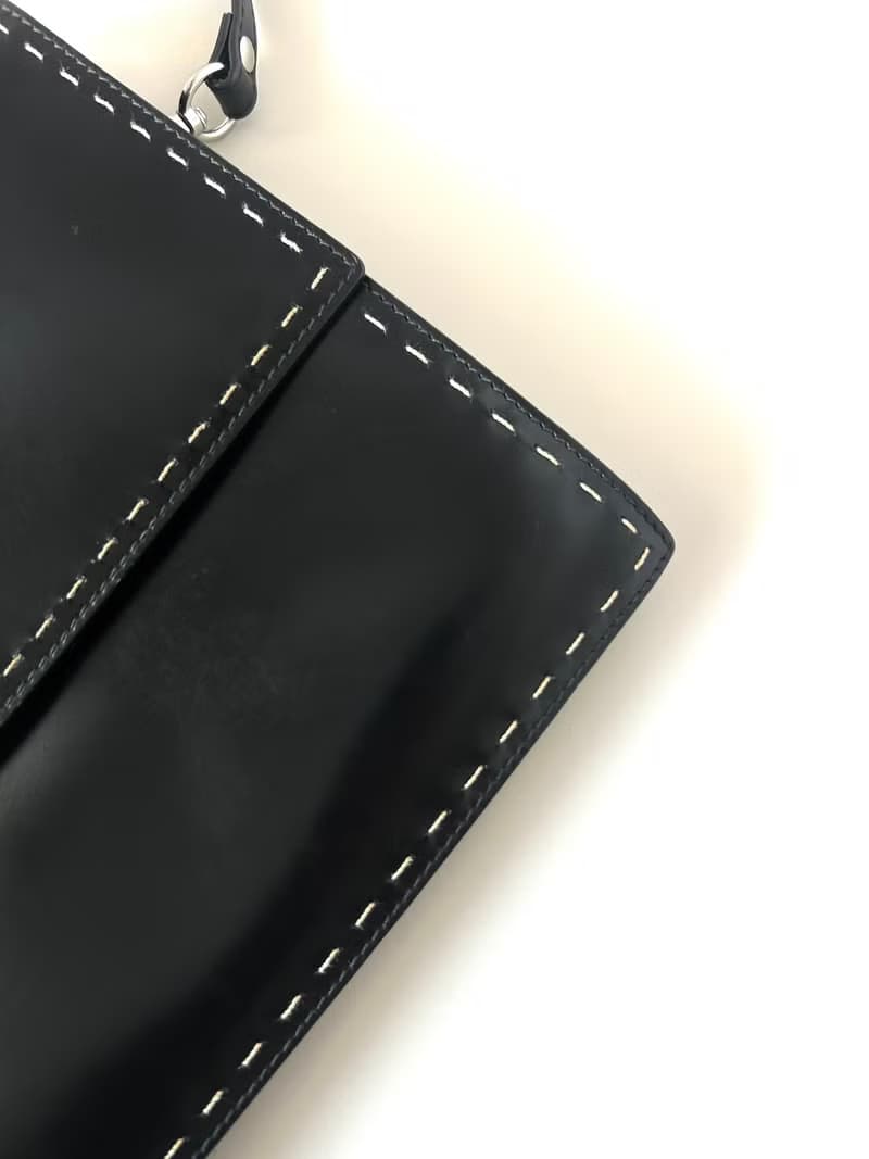 母親節優惠中古二手Celine星球黑銀色皮革單肩手袋斜側揹背小包