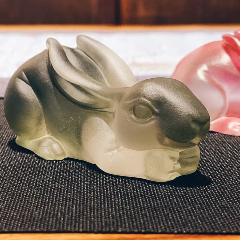 琉璃 臥兔 茶枕