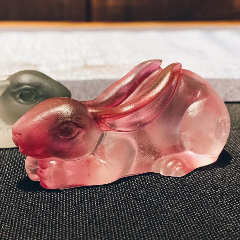 琉璃 臥兔 茶枕