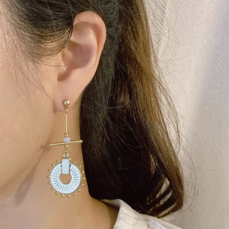 老林雜貨 | 車輪餅黃銅耳環 (針式 / 夾式)