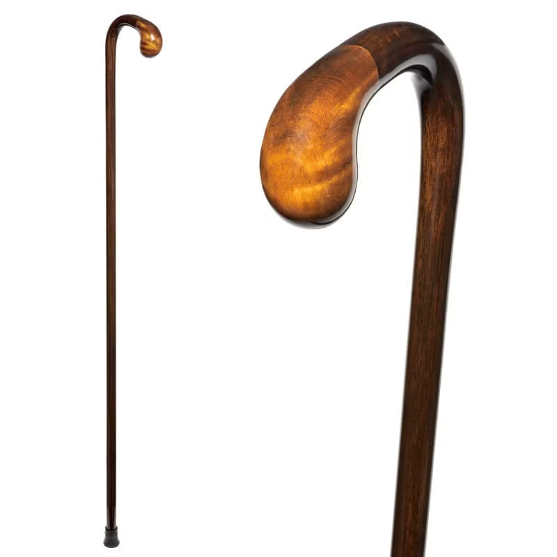 Rosemarron大曲ステッキ　天然木製一本杖