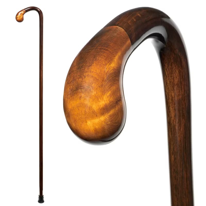 Rosemarron大曲ステッキ　天然木製一本杖