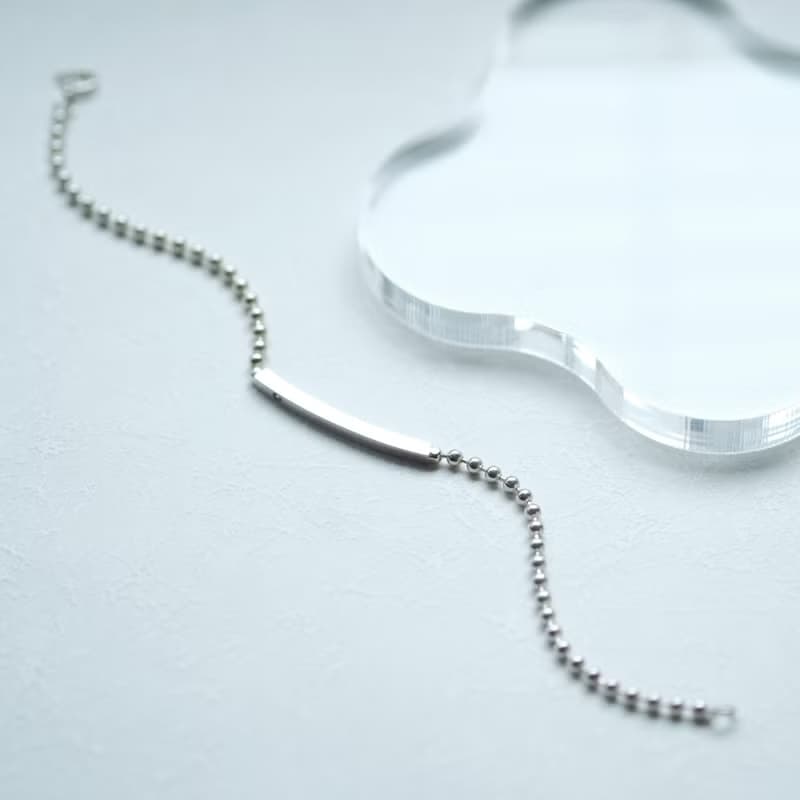 ボールチェーン バー ブレスレット  シルバー925