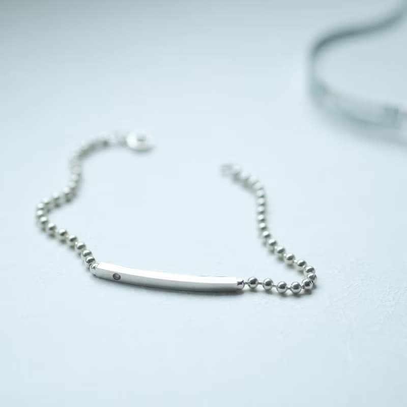 ボールチェーン バー ブレスレット  シルバー925