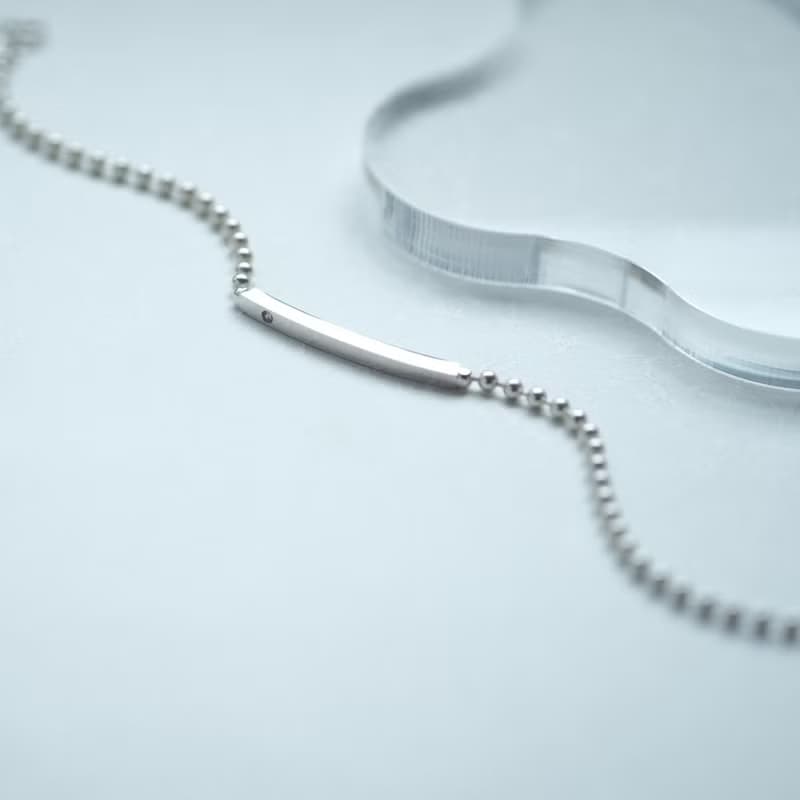 ボールチェーン バー ブレスレット  シルバー925