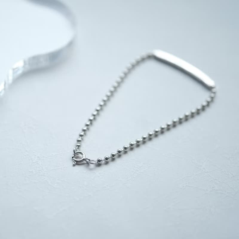 ボールチェーン バー ブレスレット  シルバー925