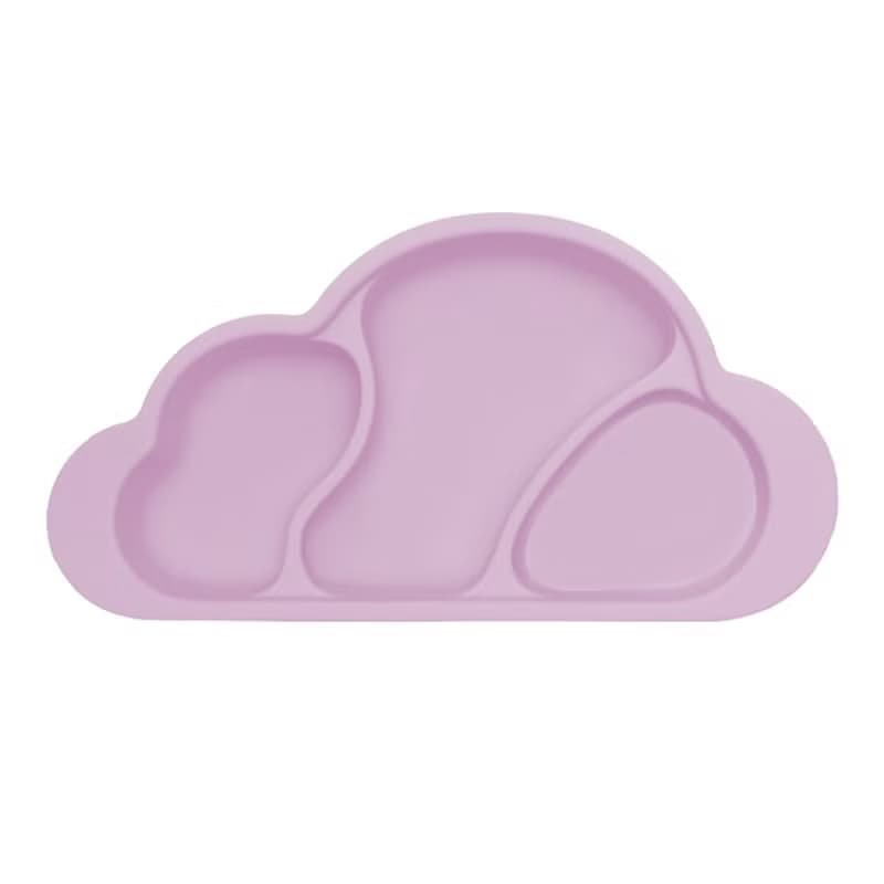 韓國【Mother's Corn】雲朵分隔矽膠餐盤(薰衣草紫)
