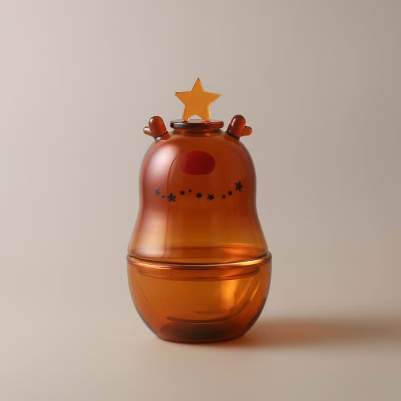 麋鹿變色造型玻璃燭罩/隨附小茶燭2入