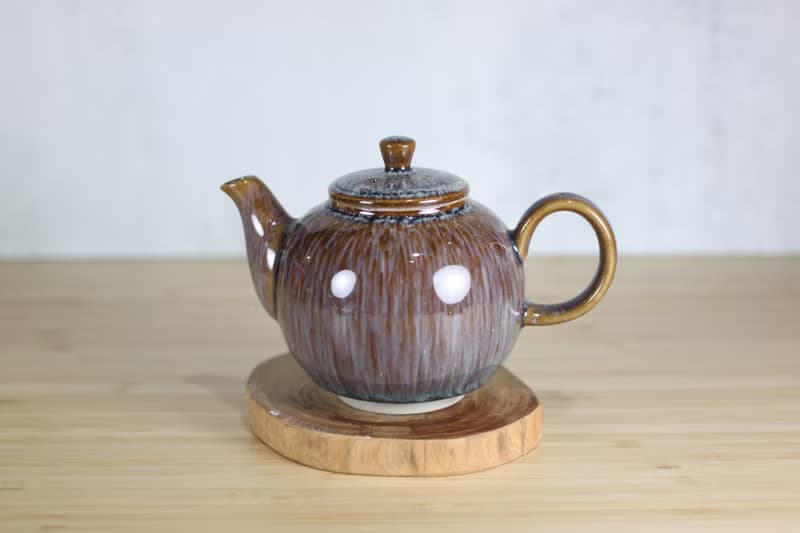 【送禮好物】240ml 紫戀 天目釉 圓滿茶壺 鶯歌名家葉敏祥作