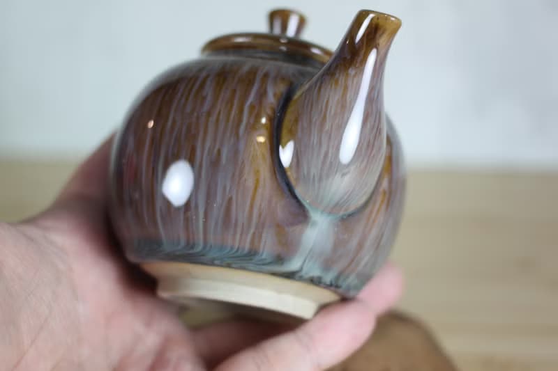 【送禮好物】240ml 紫戀 天目釉 圓滿茶壺 鶯歌名家葉敏祥作