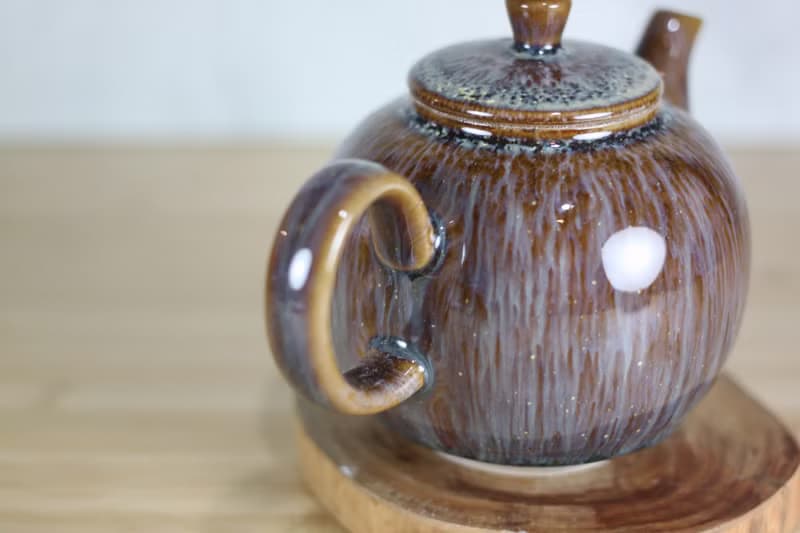 【送禮好物】240ml 紫戀 天目釉 圓滿茶壺 鶯歌名家葉敏祥作