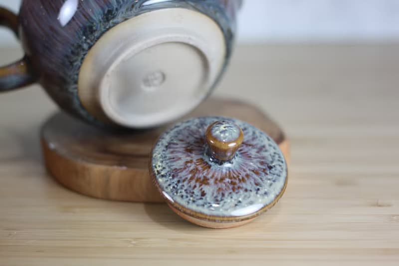 【送禮好物】240ml 紫戀 天目釉 圓滿茶壺 鶯歌名家葉敏祥作