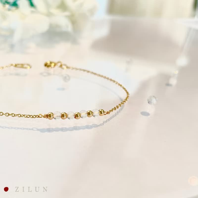 │簡約│美好時刻 • 白水晶 • 14K注金 • 14KGF