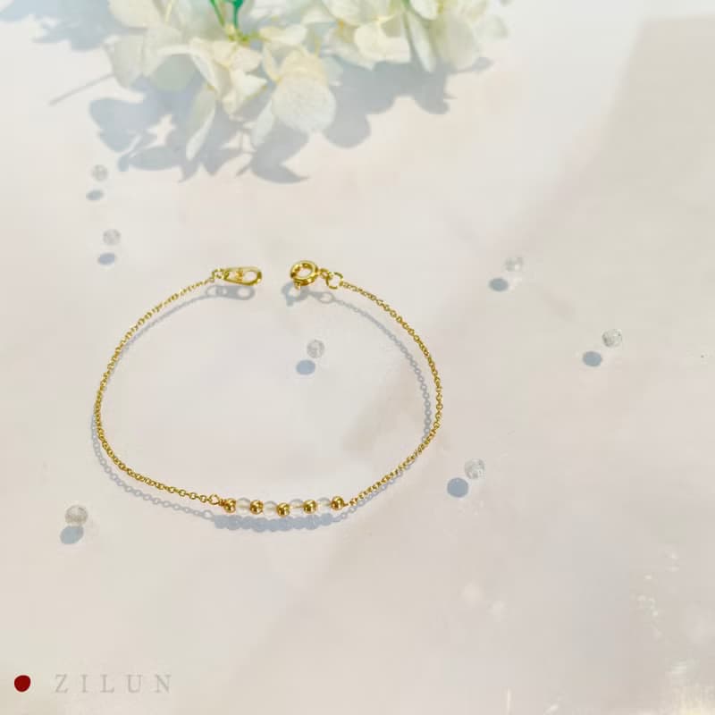 │簡約│美好時刻 • 白水晶 • 14K注金 • 14KGF