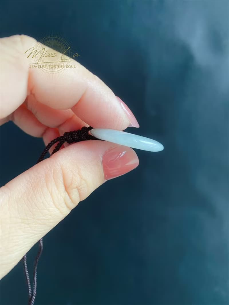 天然緬甸玉翡翠 冰晴底帶綠質細 平安扣 項鍊 禮物 長輩禮 滿月禮