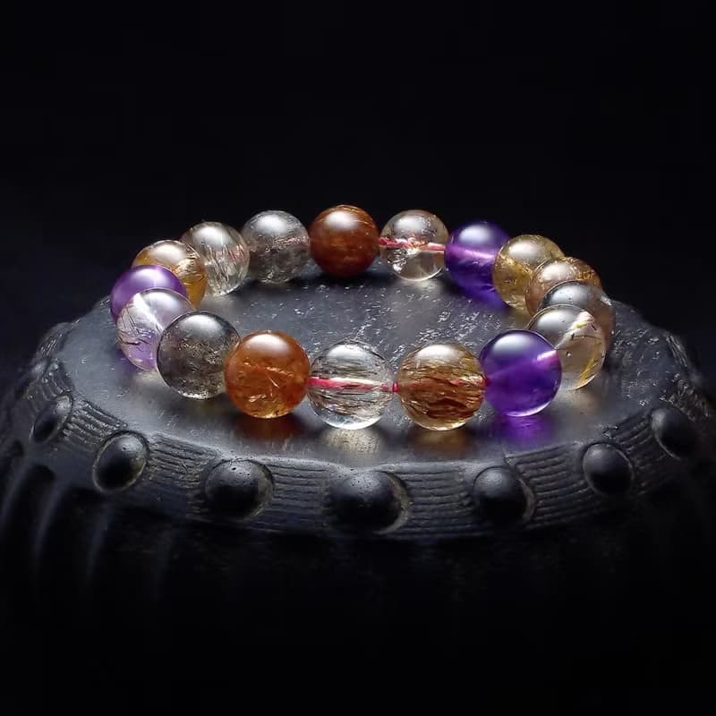 晶透超七多寶水晶象徵圓滿與和諧 手鍊 手環 QBR-00106