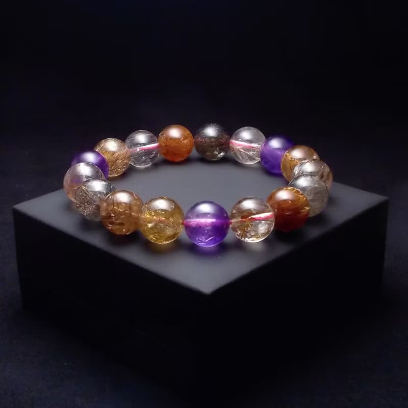 晶透超七多寶水晶象徵圓滿與和諧 手鍊 手環 QBR-00106