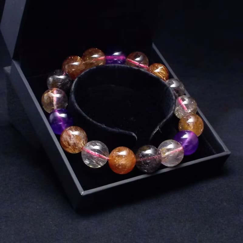 晶透超七多寶水晶象徵圓滿與和諧 手鍊 手環 QBR-00106