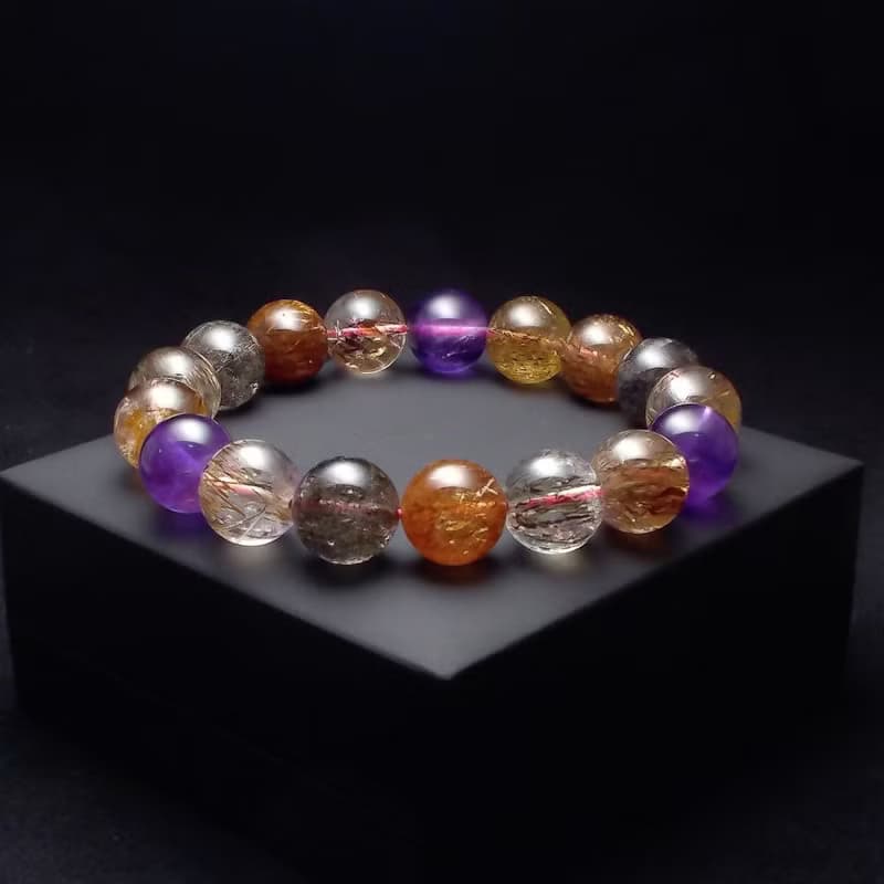 晶透超七多寶水晶象徵圓滿與和諧 手鍊 手環 QBR-00106