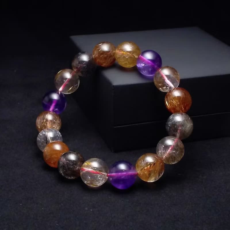 晶透超七多寶水晶象徵圓滿與和諧 手鍊 手環 QBR-00106