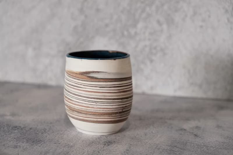 絞胎系列 - 茶杯 陶器