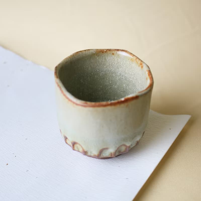刻痕高方杯 新彩燒 柴燒陶藝 手作作品 | 張運美 作品