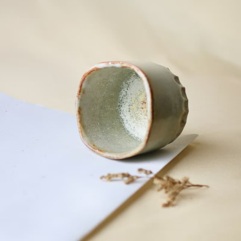 刻痕高方杯 新彩燒 柴燒陶藝 手作作品 | 張運美 作品