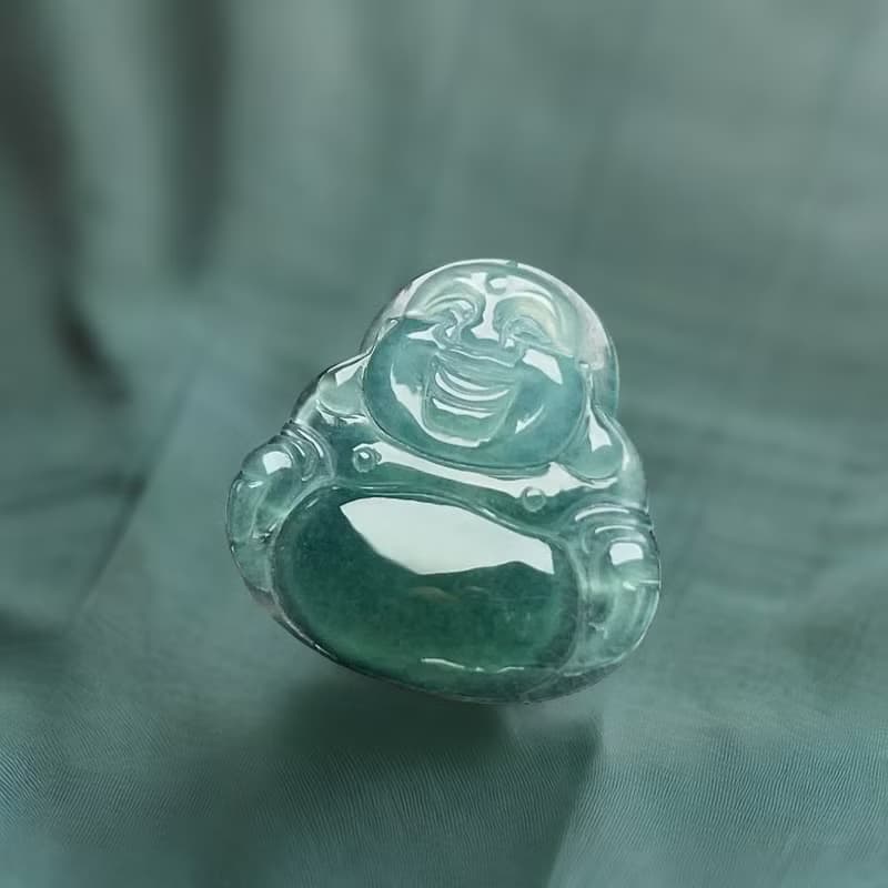 冰藍水翡翠彌勒佛 | 天然翡翠A貨 | 送禮