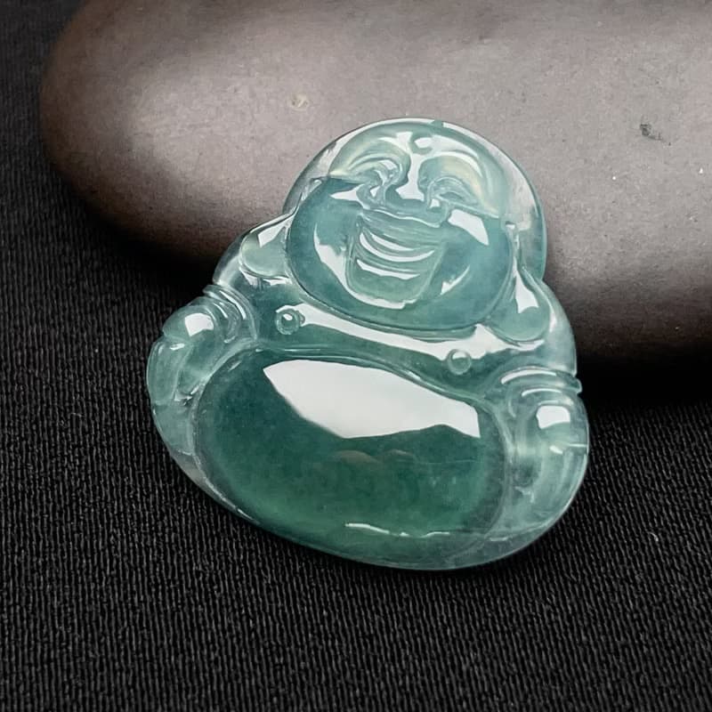 冰藍水翡翠彌勒佛 | 天然翡翠A貨 | 送禮