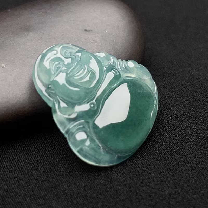 冰藍水翡翠彌勒佛 | 天然翡翠A貨 | 送禮