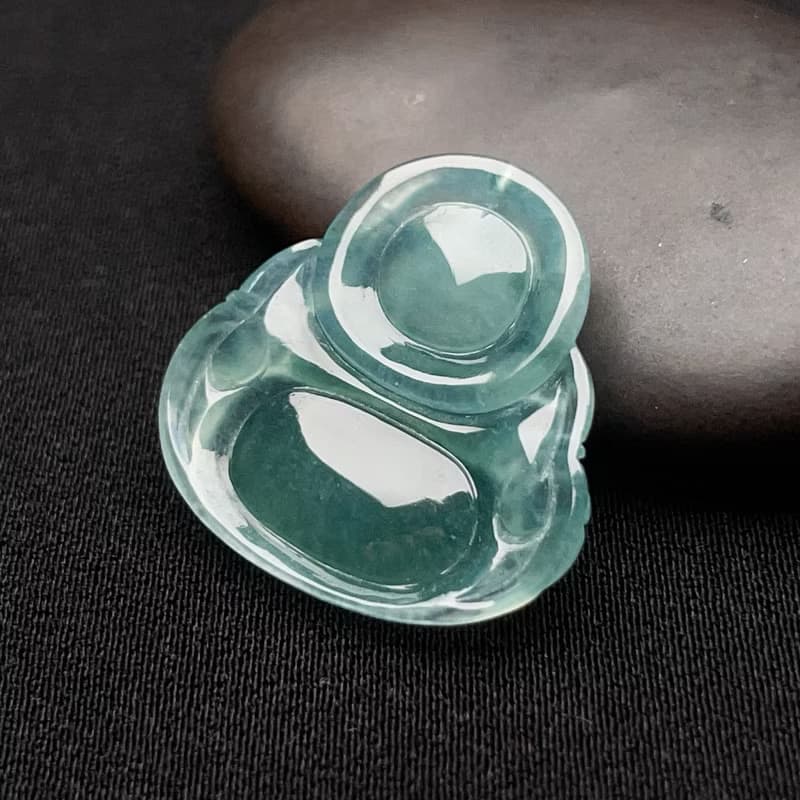 冰藍水翡翠彌勒佛 | 天然翡翠A貨 | 送禮