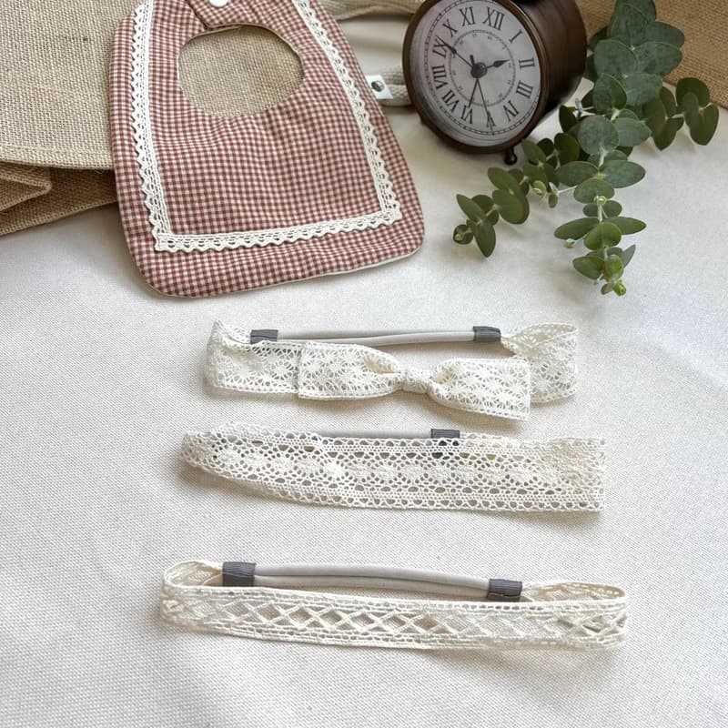 【髮帶3件組】優雅公主 復古蕾絲 髮帶 彌月禮盒 共三款