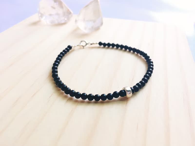 Ops Black Agate Silver - 黑瑪瑙/純銀/黑色/個性/紓壓/防小人