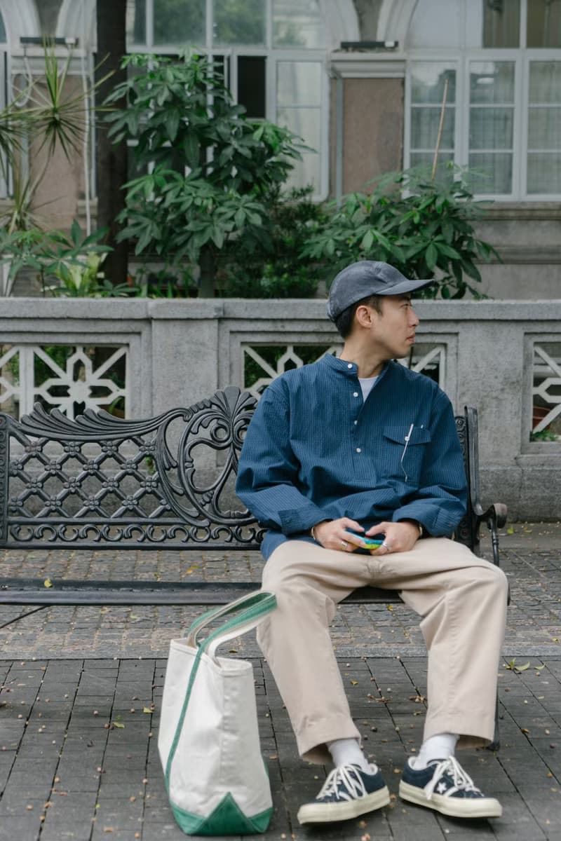SHIRT 藍綠配色泡泡紗質感襯衫 寬鬆套頭舒適休閒條紋輕薄長袖衫