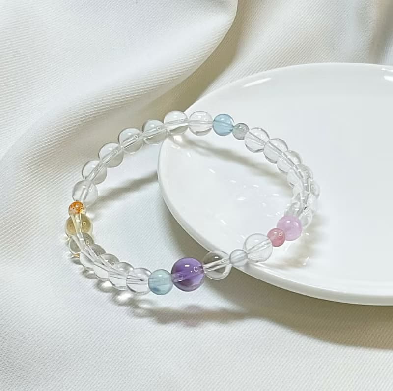 【晶瑩&純淨】嚴選 白水晶 多寶水晶手鍊