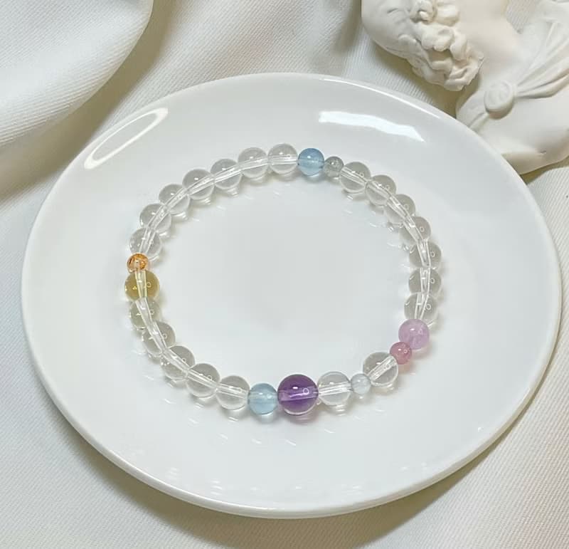 【晶瑩&純淨】嚴選 白水晶 多寶水晶手鍊