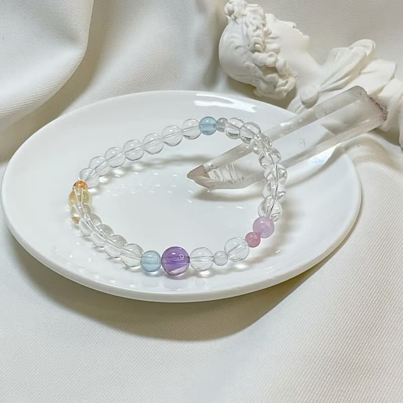 【晶瑩&純淨】嚴選 白水晶 多寶水晶手鍊