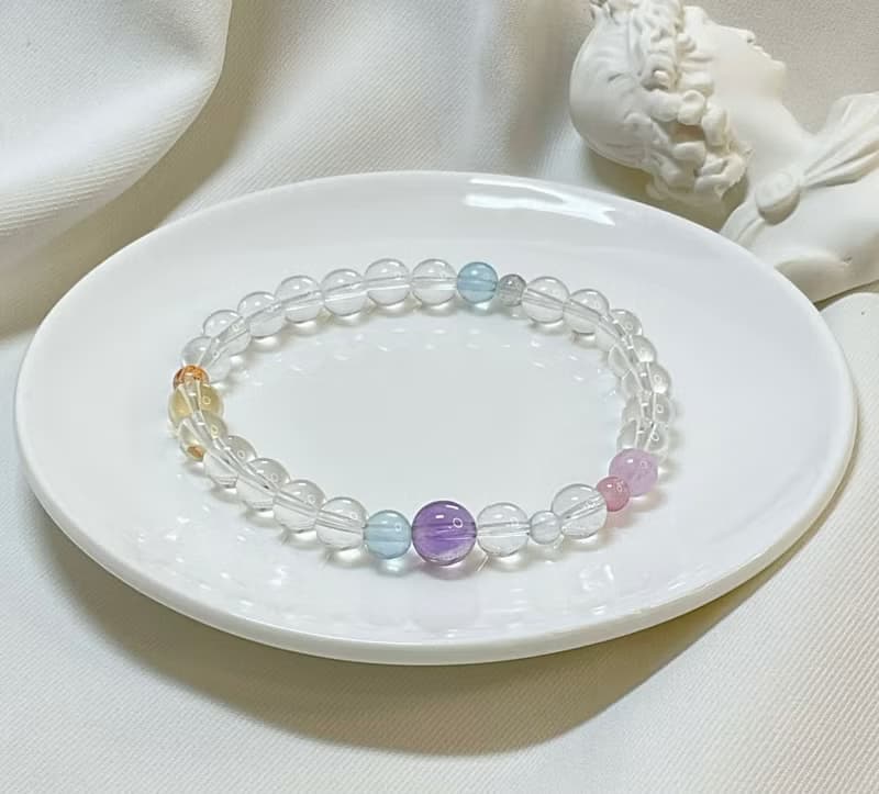 【晶瑩&純淨】嚴選 白水晶 多寶水晶手鍊