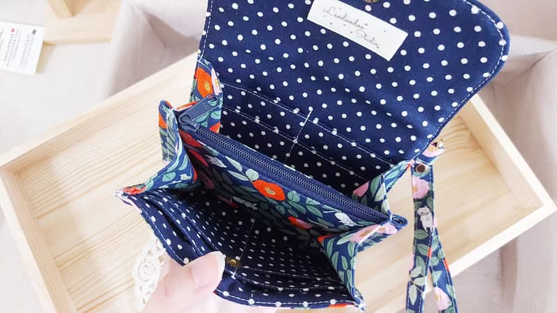 日本布貓咪 【八格卡層-三層錢包】財布零錢包/手作零錢包/三層包