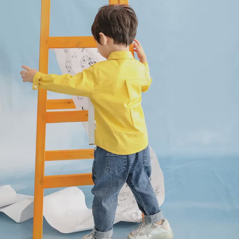 BIR童裝 | 拼接印花襯衫