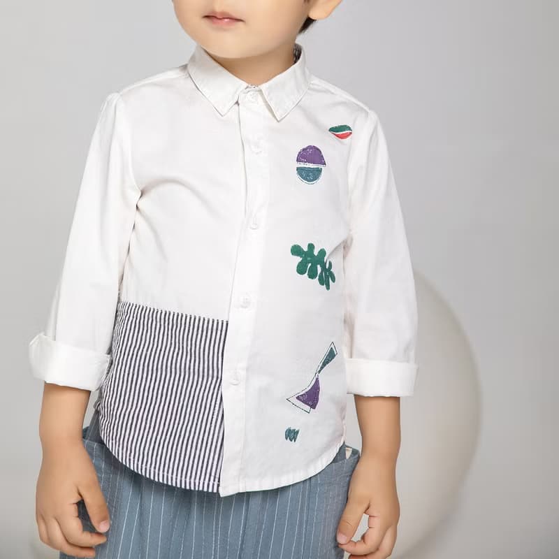 BIR童裝 | 拼接印花襯衫