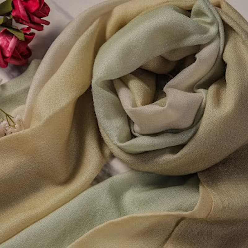 Cashmere羊絨圍巾/披肩 漸層 戒指絨 望山 四季適用