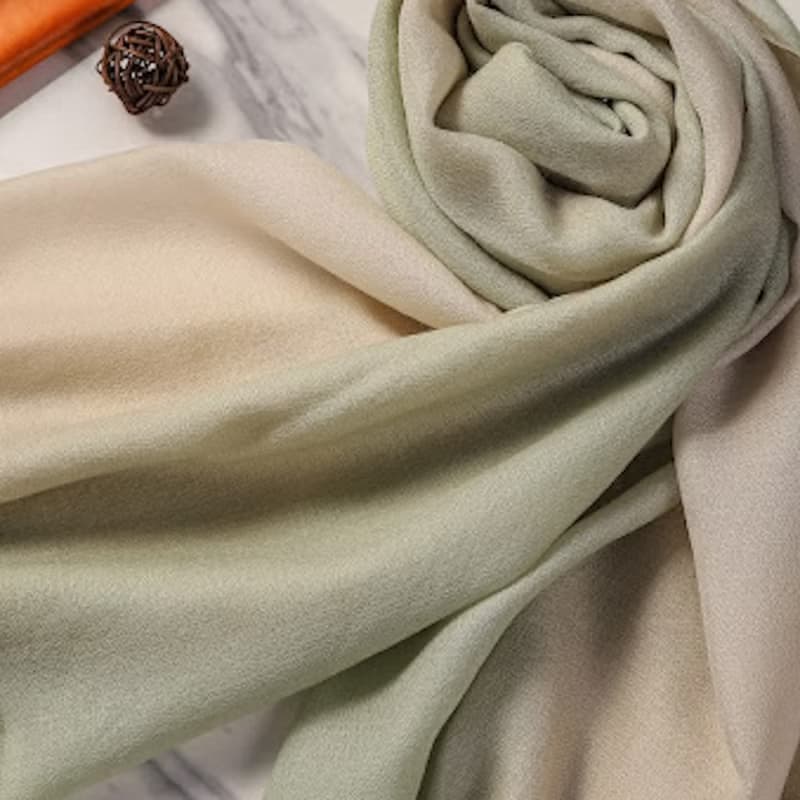 Cashmere羊絨圍巾/披肩 漸層 戒指絨 望山 四季適用