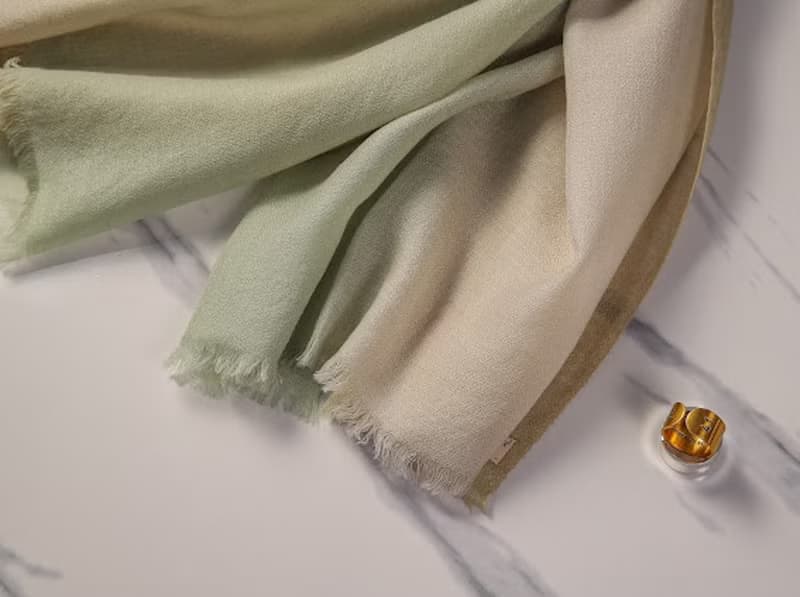 Cashmere羊絨圍巾/披肩 漸層 戒指絨 望山 四季適用