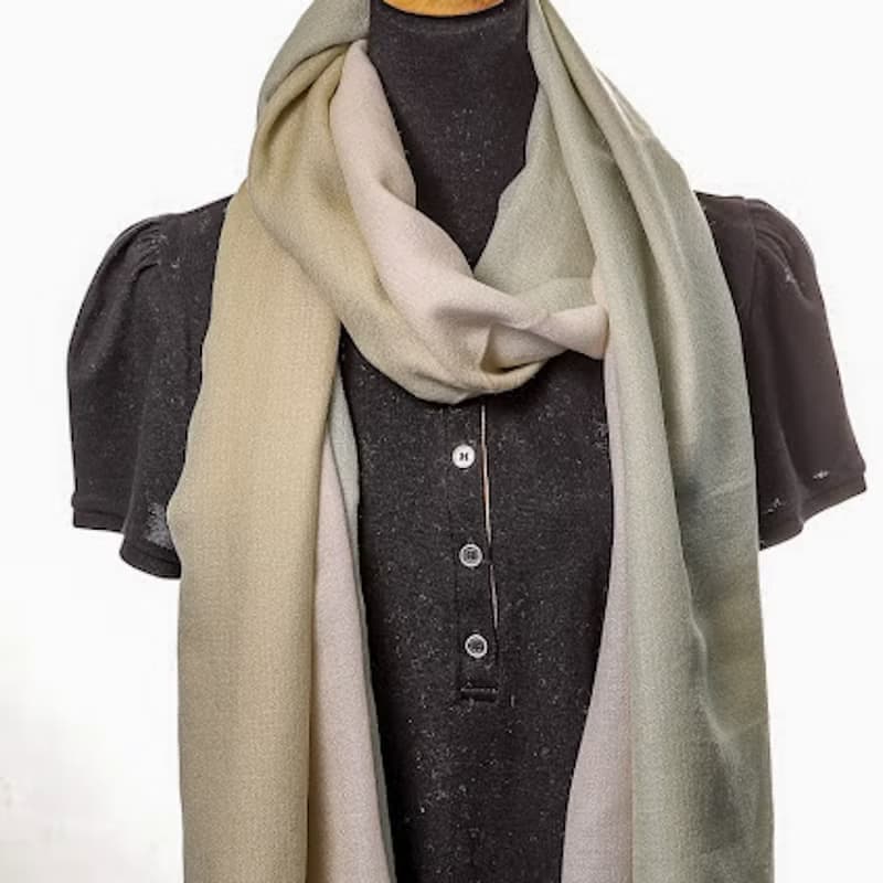 Cashmere羊絨圍巾/披肩 漸層 戒指絨 望山 四季適用